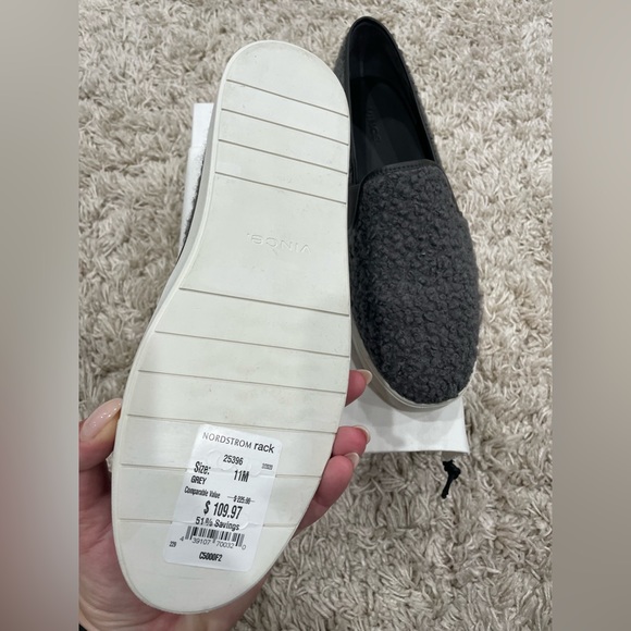 Vince. Blair 5 shearling sneaker charcoal - Picture 2 of 6